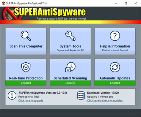 It will detect and remove most of these threats: Adware files, Trojans, Dialers, PUPs, Browser Hijackers (unwanted toolbars), Keyloggers, Rootkits and other malware or junkware files can infect your computer. . Free spyware download